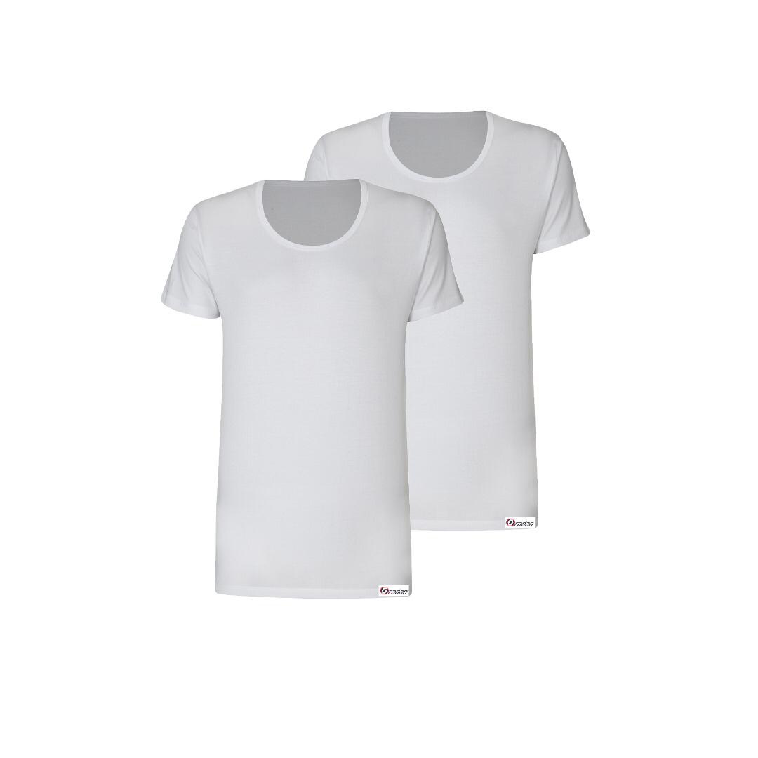 زیرپوش نیم آستین سفید بسته دو عددی